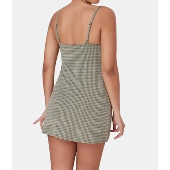 Andie The Amalfi One-Piece Swim Dress Seagrass Green Anthro Houndstooth Size XL - Picture 6 of 12